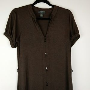 Banana Republic Brown short sleeve midi dress med